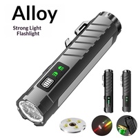 Linterna Frontal Láser Infrarroja con Base Magnética, 7 Niveles de Intensidad, Material de Aleación de Aluminio, para Exteriores, Carga USB-C, Resistente al Agua IP44