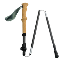 Bâtons de randonnée pliables ultra-légers NASDA Travel Hiking à 3 sections avec poignées en mousse EVA et verrouillage à roulement à billes en fibre de carbone 3K
