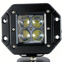 Projecteur de travail LED 3,3 pouces 12W 800lm 6000K en aluminium moulé sous pression, modes de fixation multiples, lentille 4D, étanche IP68, 12-48V, pour véhicules tout-terrain et camions