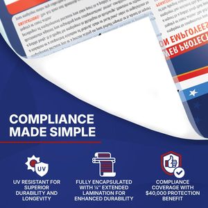 Affiche de la loi du <span class=keywords><strong>travail</strong></span> fédérale et étatique de Californie 2026, conforme à la norme OSHA - Product Image 3