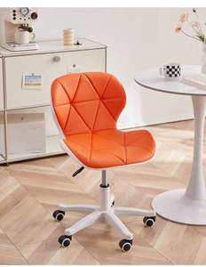 Chaise pivotante moderne en tissu, réglable en hauteur, avec roulettes, siège rembourré pour bureau, maison, salle d'étude ou de réunion - Product Image 6