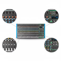 Console de mixage DJ/audio, mixeur audio professionnel 16 canaux, connexion USB/BT/MP3, système de sonorisation pour spectacle sur scène