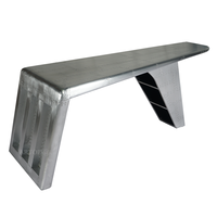 Bureau de bureau en aluminium au design unique, personnalisé, avec cadre industriel