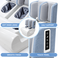 Masseur de pieds blanc avec compression d'air, pétrissage Shiatsu, chaleur et couverture 3D complète pour la relaxation des pieds et des mollets
