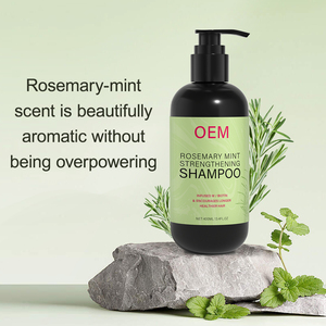 Champú fortalecedor de menta de romero con infusión Bio OEM Tratamiento de <span class=keywords><strong>alopecia</strong></span> del cuero cabelludo Kit de champú y acondicionador <span class=keywords><strong>para</strong></span> el crecimiento del cabello - Product Image 1