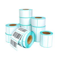 Etiqueta Adhesiva Térmica Directa Personalizada de Fábrica, 50x25mm, Etiqueta Sensible al Calor para Códigos de Barras