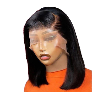 卸売 13x4 5x5 ショートボブウィッグ |   バージン人毛レースフロントコレクション |   HD透明レース - Product Image 1