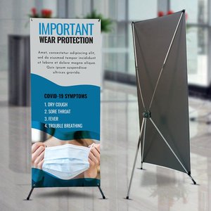 Compra a granel personalizado asequible <span class=keywords><strong>X</strong></span> <span class=keywords><strong>Banner</strong></span> Tamaño 60X160 Cm 80X180 Cm Stand Banners con logotipo y soporte, soportes de escaparate para interiores - Product Image 3