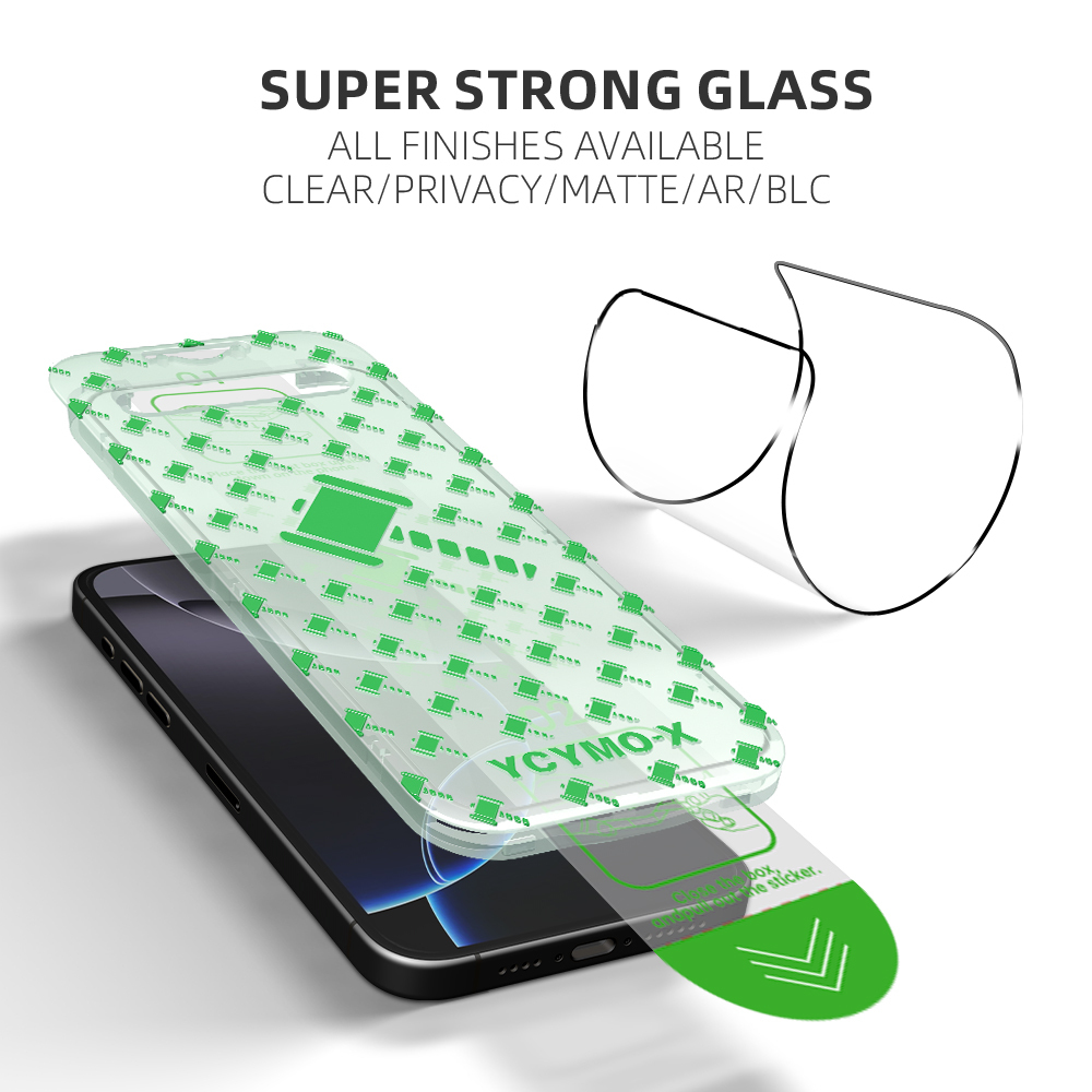 Professional <strong>Installation</strong> <strong>Kit</strong> Easy Box <strong>Guide</strong> Tray for iPhone 16 17 Ensures Perfect Fit for 9D Full Coverage Tempered Glass