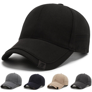 Men's Baseball Cap Black Sun Protection Breathable Cotton Yarn <b>Hat</b> For Outdoor Activities - Product Image 1