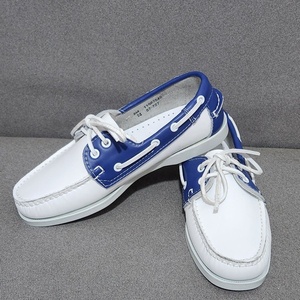 Mocasines de Cuero Vacuno Blancos y Azules Hechos a Mano, Casuales, con Plataforma Antideslizante, para Verano, Suaves, para Conducir, Oficina, Zapatos Náuticos para Hombre - Product Image 5