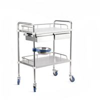 Chariot Médical Assemblé en Acier Inoxydable, Économique et Meilleures Ventes, pour Médicaments