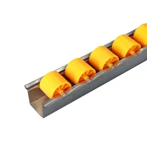 Industrial Flow Rail Abs Plastic Wheels Steel Aluminum Placon Pallet Roller Track Conveyor For Warehouse Shelf Rack System