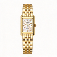 Montre pour femme à cadran carré en moissanite, marque privée, logo personnalisé OEM, montre-bracelet pour boutique de bijoux, vente en gros en ligne