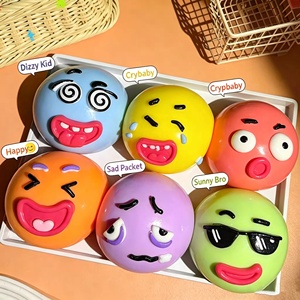 Jouet Squishy Visage Mignon à Remontée Lente, Balle Anti-Stress Super Douce Crème, Jouet Kawaii à Presser - Product Image 1