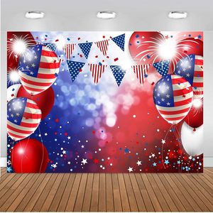 Sfondo Patriottico per il <span class=keywords><strong>4</strong></span> Luglio, Bandiera Americana con Palloncini e Striscione, Decorazione per il Giorno dell'Indipendenza Personalizzabile - Product Image 3