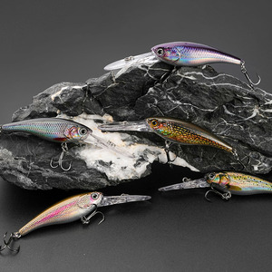 Leurre de pêche flottant Minnow 5,5 cm 5,6 g Appât en plastique pour la basse Peinture 3D Crankbait avec hameçon triple Wobbers artificiels - Product Image 6