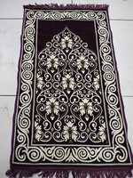 Tapis de prière islamique Janamaz, tissu doux, pliable, antidérapant, confortable, imprimé, tapis de prière floral, antidérapant, voyage