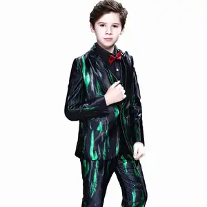 NIMBLE Luxury Noble Shining Star Host Performance Flower Boy Clothing Kids Blazer Children Wear Gentleman Jack Clothing 020