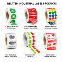 Stiker Panah Potong Khusus Gulungan Stiker Dua Warna Penanda Inspeksi Indikator Cacat Arah Kertas Vinyl