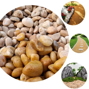 Ciottoli gialli decorativi naturali ciottoli di pietra di <span class=keywords><strong>fiume</strong></span> di qualità all'ingrosso della fabbrica - Product Image 1