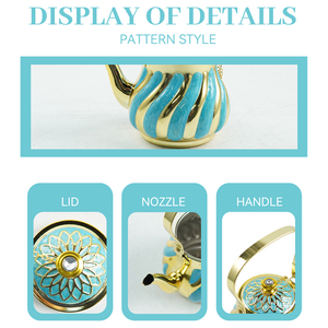 Set da Tè Classico Europeo per Catering, Servizio in Hotel e Ristoranti, Set di Teiere in Acciaio Inox, Teiera Marocchina Turca per Induzione - Product Image 5