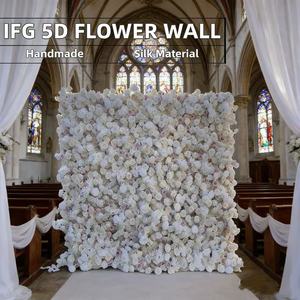 Rollo de Fondo de Pared de Flores Artificiales 5D de 8x9 pies para Pascua, Acción de Gracias, Bodas, ¡Gran Oferta! - Product Image 4
