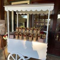 YN Promotion Chariots de Présentation en PVC pour Bonbons avec Roues pour Mariages, Baby Showers, Anniversaires et Fêtes