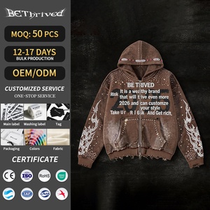 <span class=keywords><strong>Felpa</strong></span> <span class=keywords><strong>con</strong></span> <span class=keywords><strong>Cappuccio</strong></span> e Zip Personalizzata <span class=keywords><strong>con</strong></span> Logo <span class=keywords><strong>in</strong></span> Strass, Effetto Vintage, <span class=keywords><strong>in</strong></span> <span class=keywords><strong>Pile</strong></span> Pesante, Oversize, Vestibilità Ampia, OEM - Product Image 1
