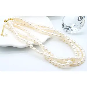All Baroque Pearl Necklace Western Jewelry Layered Chain Necklace