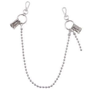 โซ่คาดเอวแบบชั้นเดียว ลูกปัดทรงกลม โลหะผสมสังกะสี สไตล์ฮิปฮอป สำหรับใส่ทุกวัน เครื่องประดับสำหรับทุกเพศ - Product Image 5