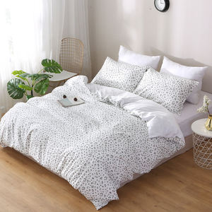 100% القطن المطبوع لينة 150g الفانيلا غطاء لحاف غطاء سرير مجموعة - Product Image 2