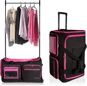 Free sample Top Selling Wheeled Collapsible Rolling <b>Garment</b> <b>Rack</b>, Duffel Bag, Rolling Dance Bag with good quality - Product Image 2
