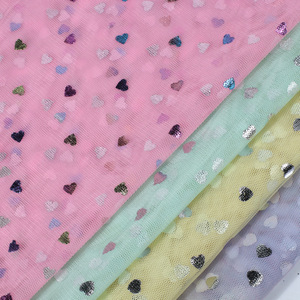 New Heart Shape Vải Lá Cầu Vồng Đầy Màu Sắc Tulle Vải In Cho Trang Phục - Product Image 2