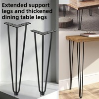 Support de table en fer forgé au design moderne et épuré, pour table basse, bureau, comptoir de bar