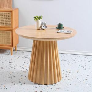 Table à manger <span class=keywords><strong>en</strong></span> <span class=keywords><strong>bois</strong></span> massif de style nordique, table ronde de designer pour café, salon, table ronde légère et luxueuse, petite table ronde pour la maison - Product Image 5
