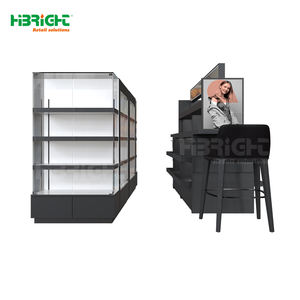 Double-Sided Glass Cosmetics Display Cabinet Light Duty Supermarket <b>Rack</b> with Metallic Material - Product Image 6