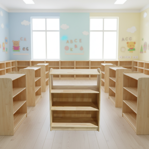 Modernos Armarios de Madera para Almacenamiento de Juguetes, para una Organización <span class=keywords><strong>Segura</strong></span> en Guarderías y Aulas, con Paneles Traseros para Usar en Salas de Estar o Dormitorios - Product Image 1