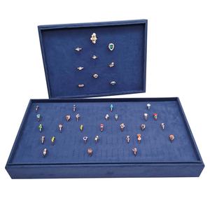 Plateau de présentation de bijoux en tissu Micro, 10 pièces, plateau pliable de haute qualité pour 30 bagues - Product Image 2
