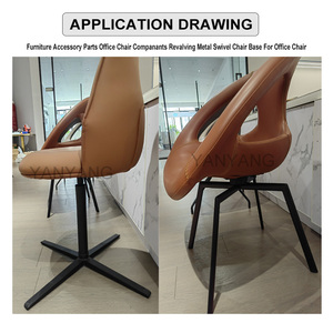 YANYANG <span class=keywords><strong>fer</strong></span> quatre étoiles Base rotative loisirs <span class=keywords><strong>chaise</strong></span> pivotante <span class=keywords><strong>pied</strong></span> de haute qualité pour salle à manger hôtel salon - Product Image 6