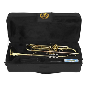 <span class=keywords><strong>Trompeta</strong></span> Bb Profesional de Latón con Acabado Dorado, Fabricada en Fábrica, con Boquilla Grande - Product Image 2