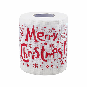 <span class=keywords><strong>Papier</strong></span> <span class=keywords><strong>toilette</strong></span> jetable doux imprimé avec un motif de Noël créatif et humoristique : un Père Noël qui tombe dans les toilettes - Product Image 6