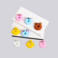 Jouet Mochi Squishy en forme de Donut Animal Mignon - Jouet Sensoriel Anti-Stress à Pincer pour Enfants, Doux et Apaisant, Idéal pour les Fêtes et Cadeaux