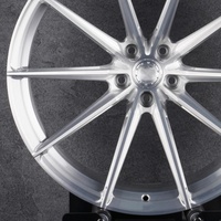 Rines de Aleación de Aluminio Forjado 6061-T6 de 17-24 Pulgadas, Plateados Pulidos, de 10 Radios y Diseño Cóncavo para BMW, Audi y Porsche