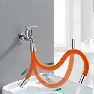Robinet d'évier de cuisine moderne avec extension flexible en silicone et rotation à 360 degrés pour un nettoyage facile - Product Image 1