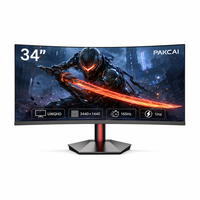Écran incurvé UWQHD 34 pouces 21:9 4K LED 165Hz 1ms réglable en hauteur, vente en gros, moniteur pour joueurs, directement de l'usine