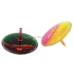 Vente chaude Liquide Rotatif Jouet Top Enfants Populaire Pas Cher Usine Vente Nouveau Design Petit Toupie Vacances D'affaires Cadeau Acrylique - Product Image 1