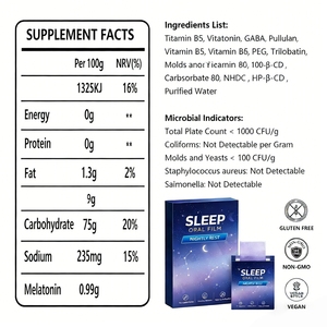 Tiras Orales para Dormir, Ingredientes Naturales, Disolución Rápida, Calma <span class=keywords><strong>la</strong></span> <span class=keywords><strong>Mente</strong></span>, Relaja el Cuerpo, Apoyo para el Sueño - Product Image 3