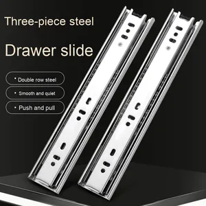 Modern 4510 Three-Section Silent Steel Ball Slide <strong>Drawer</strong> 45mm For Office Desk Kitchen Furniture Living Room Use Side-Mounted - Product Image 2