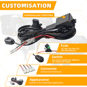 Kit d'interrupteur de faisceau de câbles pour voiture camion 3-50V Barre lumineuse de travail à LED Câble de bande lumineuse de conduite avec module stroboscopique pour SUV <span class=keywords><strong>ATV</strong></span> UTV - Product Image 4